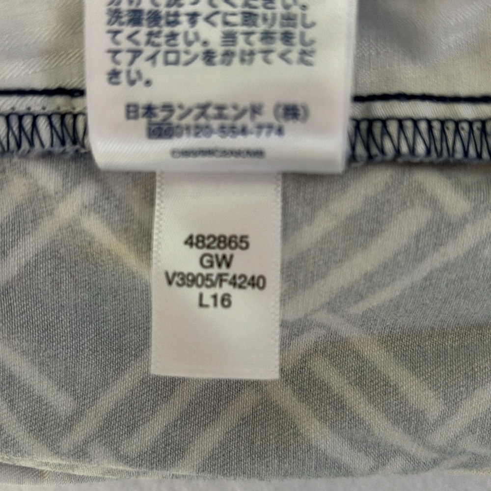 Land’s End Baumwolle Cotton Shorts. Size 10, Navy & White - Picture 12 of 12